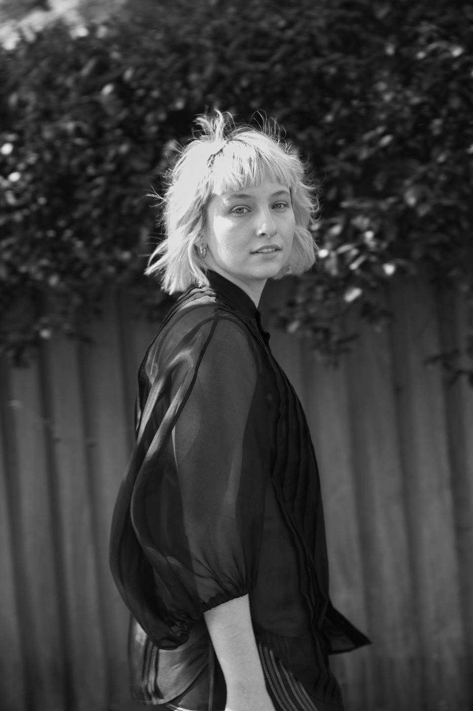 black and white image of Eliza portrait